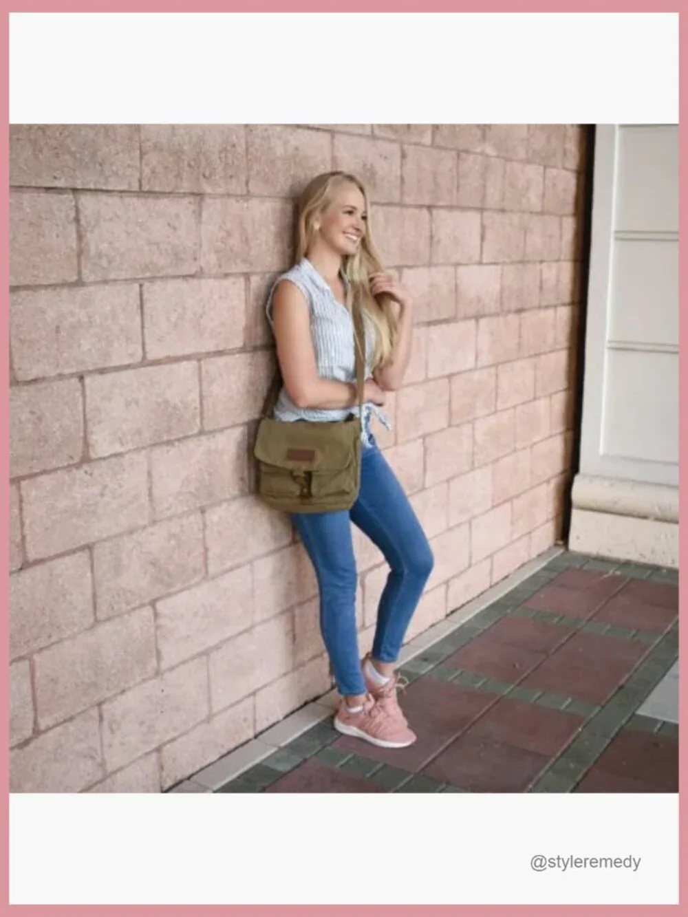 Canvas Messenger Bag - Vintage Crossbody Shoulder Bag Military Satchel with